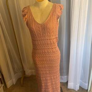Freshman 1996 Ribbed Crochet Knit Maxi Dress